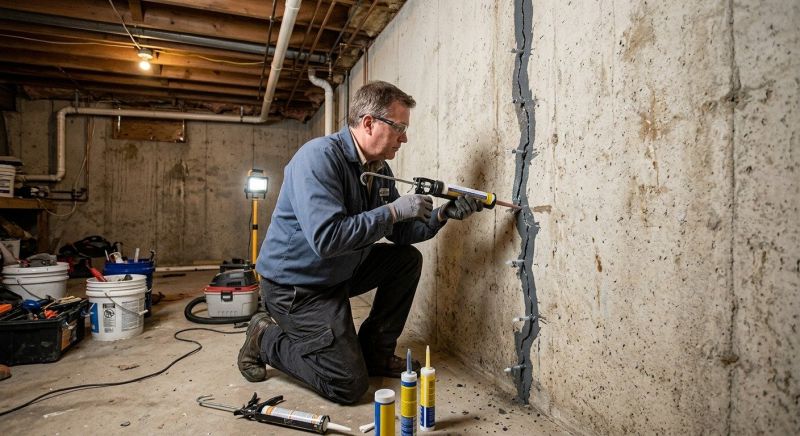 Basement Crack Repair in Blacksburg, VA