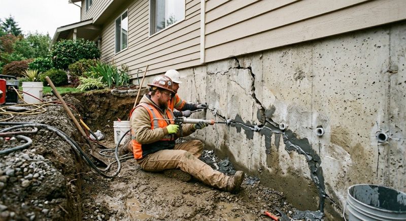 Basement Crack Repair in Blacksburg, VA