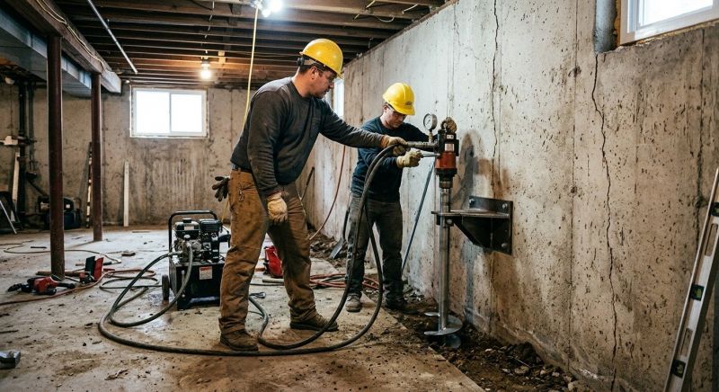 Basement Stabilization in Blacksburg, VA