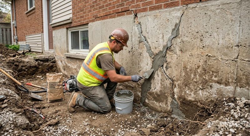 Foundation Crack Repair in Blacksburg, VA