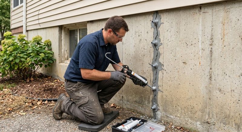 Foundation Crack Sealing in Blacksburg, VA