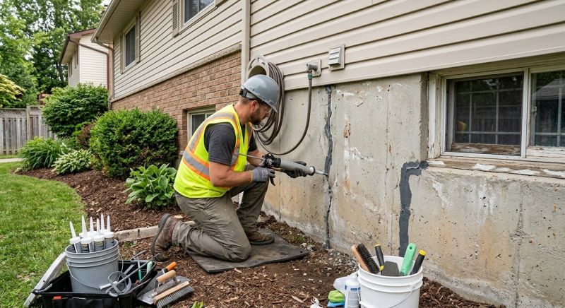 Foundation Crack Sealing in Blacksburg, VA