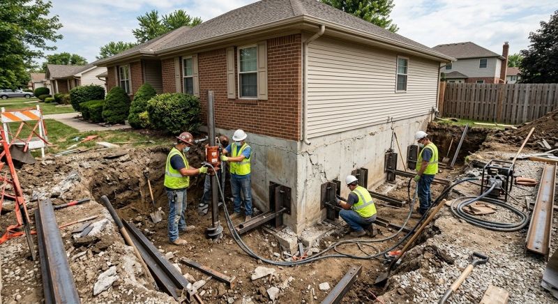 Foundation Pier Repair in Blacksburg, VA