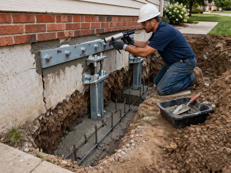 Foundation Pier Repair in Blacksburg, VA