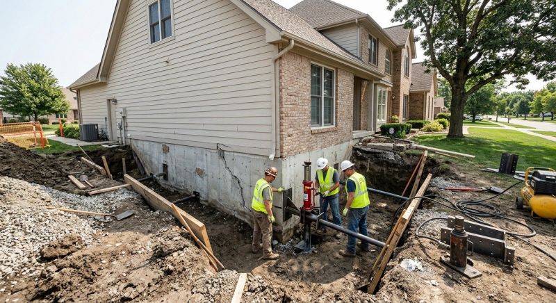 Foundation Settlement Repair in Blacksburg, VA