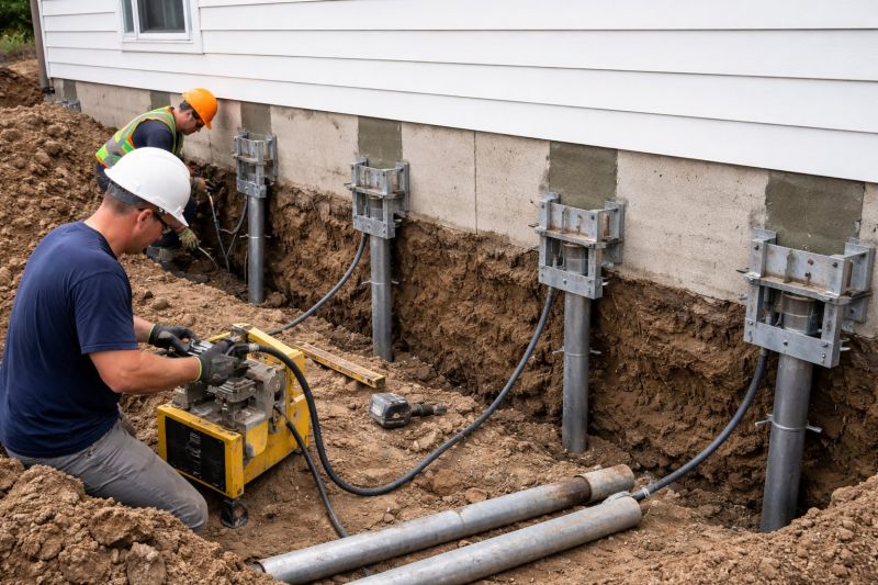 Helical Piers Installation in Blacksburg, VA