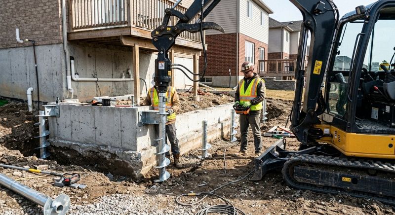 Helical Pile Installation in Blacksburg, VA