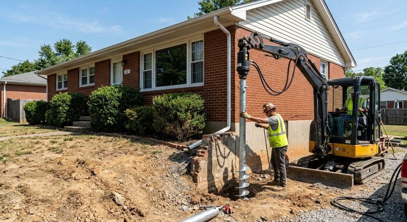 Helical Pile Installation in Blacksburg, VA