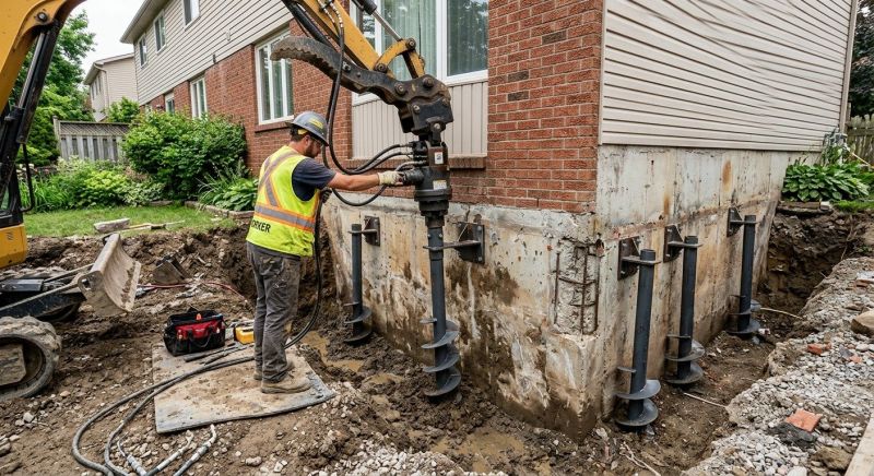 Helical Pile Installation in Blacksburg, VA