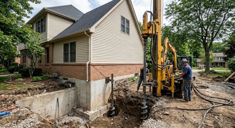 Helical Pile Installation in Blacksburg, VA