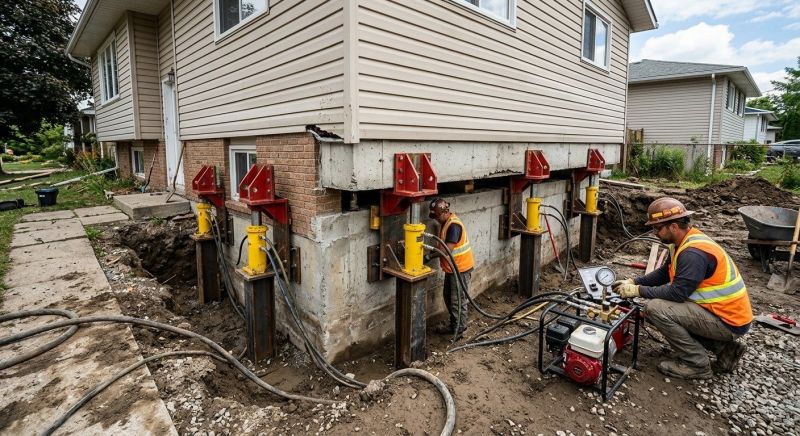 Sinking Foundation Lifting in Blacksburg, VA