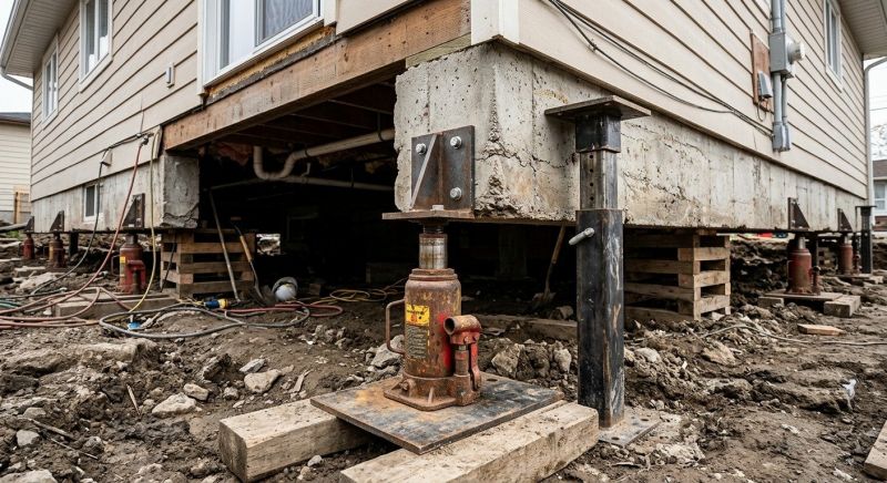 Sinking Foundation Lifting in Blacksburg, VA