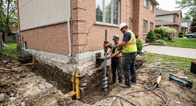 Sinking Foundation Repair in Christiansburg, VA