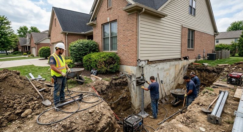 Sinking Foundation Repair in Christiansburg, VA