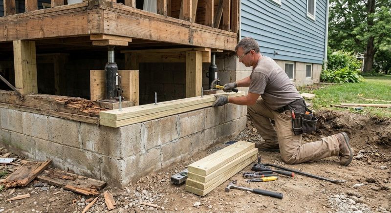 Sinking Foundation Repair in Dublin, VA